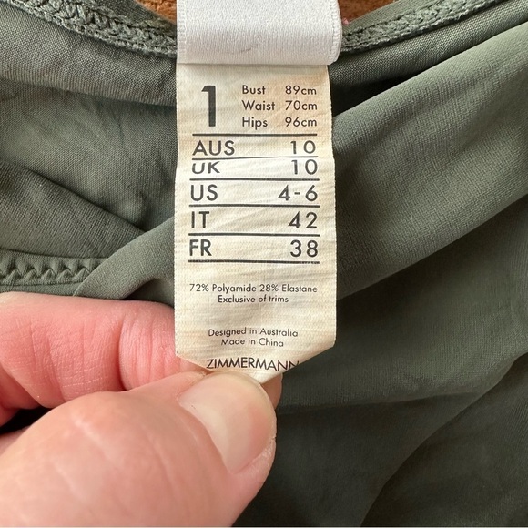 Zimmermann Olive Green Bikini Bottom Swim 4-6 - Picture 3 of 7